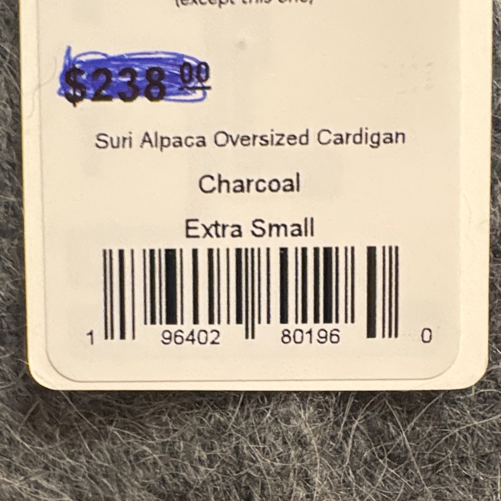 Marine Layer Siri Alpaca Oversized Cardigan in Charcoal - Picture 4 of 4